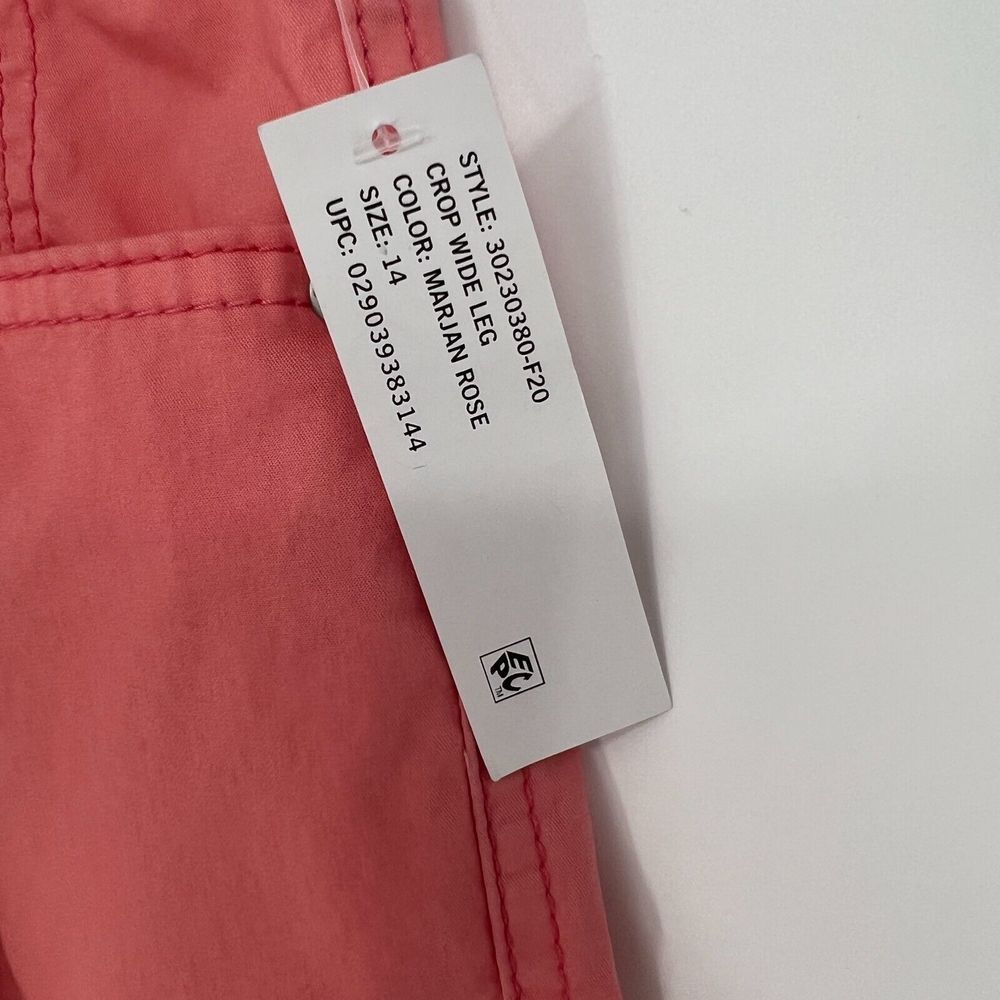 GLORIA VANDERBILT Pants Womens Size 14 Crop Wide Leg Ankle Marjan Rose Pink NWT - Picture 8 of 13